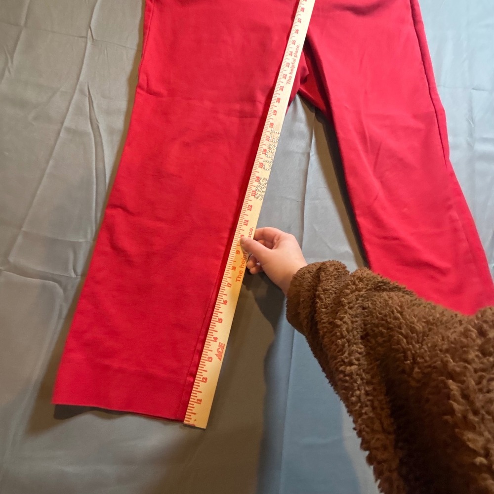 Boden Red Cropped Pants Women's Size 18R Straight Leg Casual Office - Picture 4 of 9